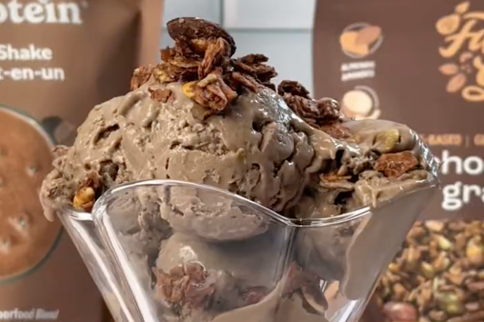 High-Protein Crunchy Chocolate Ice Cream