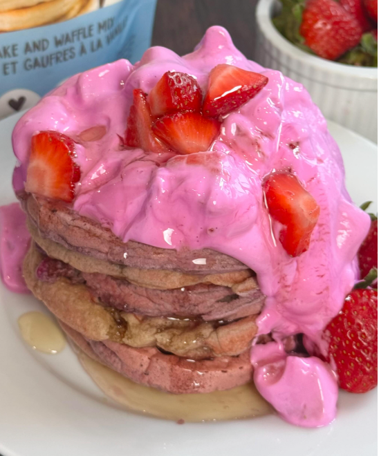 Vanilla Dragonfruit Waffles
