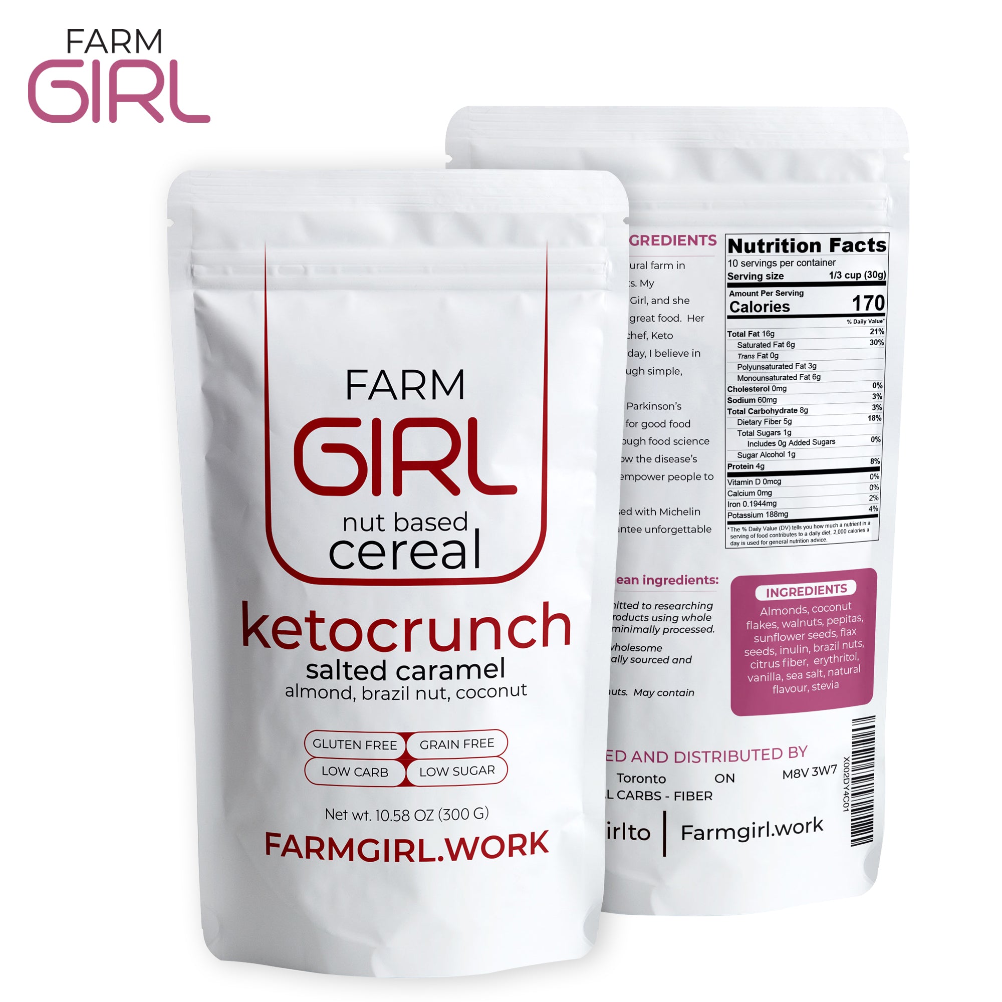 Ketocrunch: Salted Caramel Nut Based Cereals - Farm Girl 